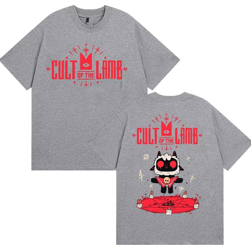 Hot Game Cult of The Lamb Graphic T Shirt Unisex Women Harajuku ONeck pure Cotton Tshirts Summer Cute Casual Clothing Tshirt