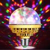 KTV Stage Colorful Rotating Light E27 Crystal Light Bulb with Sockets Disco Magic Ball Light Bulb for Home Room Dance Party