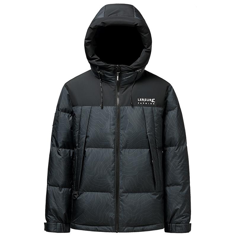 

Men s Brand Mid-Length Winter 2025 Business Casual Down Jacket - Warm, Thick, Cold-Proof Outerwear 4XL (90-100 kg) темно-синього кольору