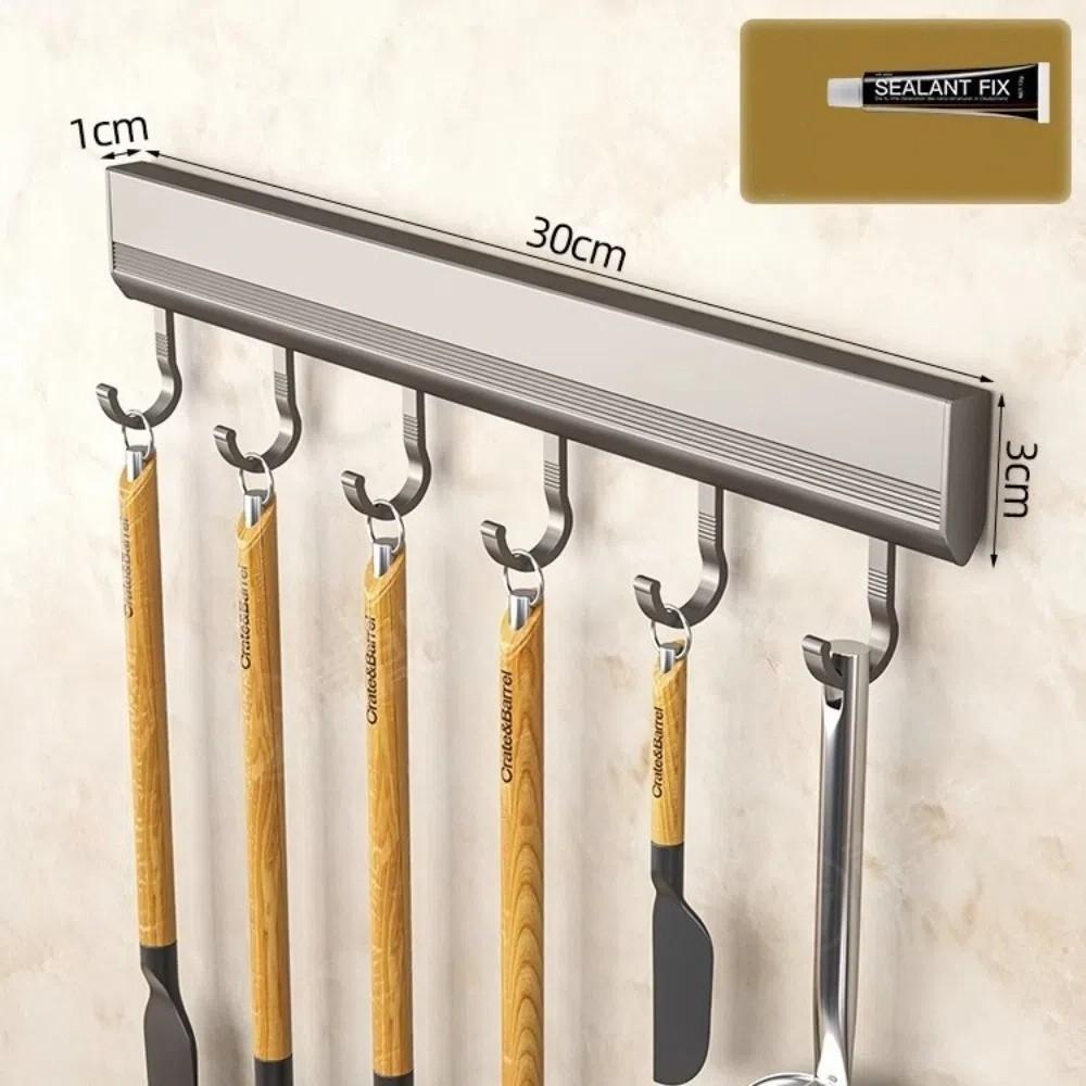 Wall Mounted Kitchen Storage Rack Aluminum Alloy Coat Hangers Quality Towel Hanger  Kitchen