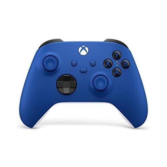 Used Microsoft Xbox Wireless Controller (Shock Blue) for Xbox One and Windows 10 PC, 3.5mm Audio Jack, Bluetooth Connectivity, Ergonomic Design