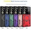 Luxury Armor Car Magnetic Case For VIVO V50 Lite V29 V27 Pro V27E Shockproof Cover Stand Holder Fundas Capa For Vivo V27 Cases
