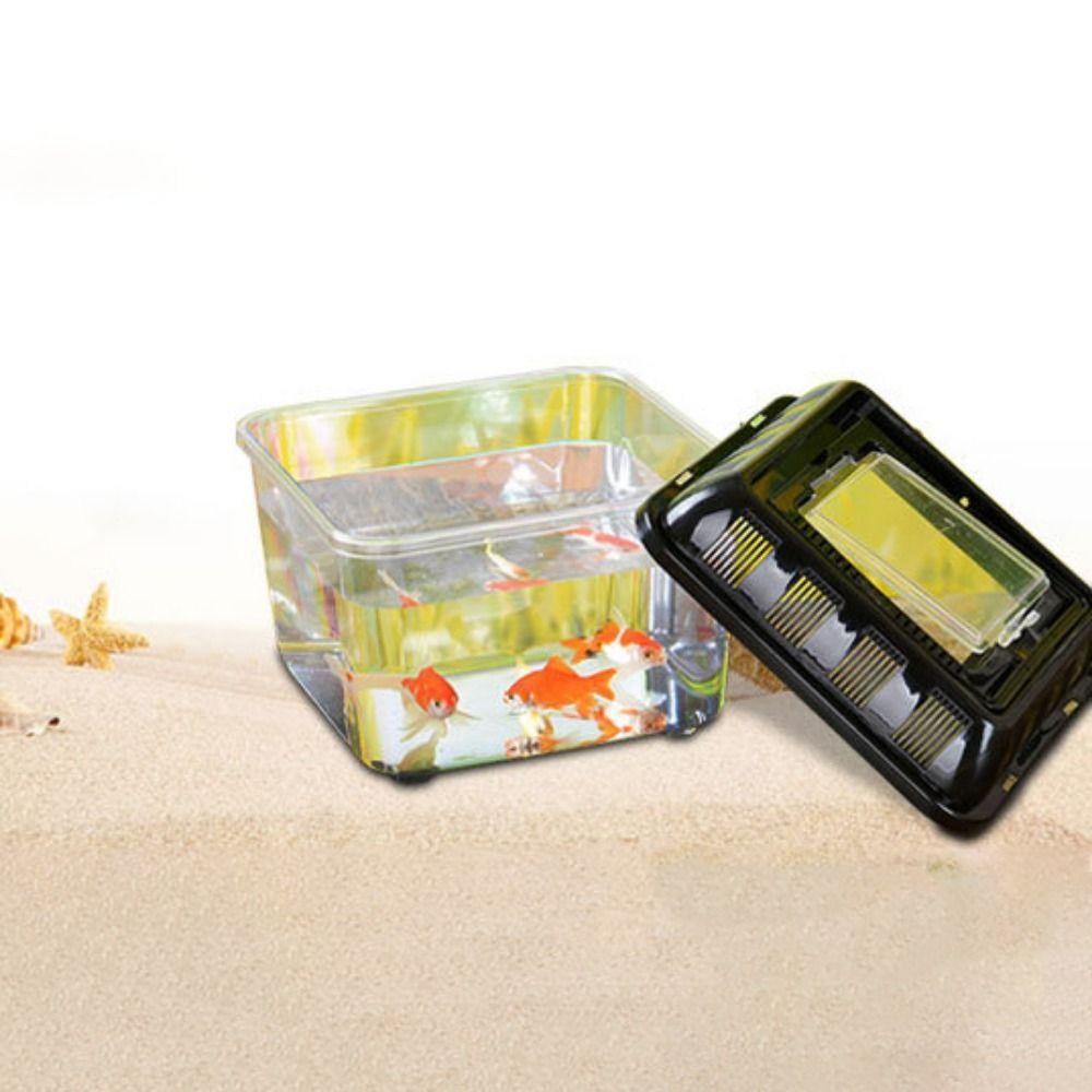 Plastic Fish Bowl Handheld Reptile Carrier Peractical Portable Fish Tank  Aquarium