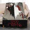 Book  Tv Series Good Omens Throw Soft Coral Fleece Blanket 310gsm Fluffy Warm Throw for Sofa Bed Couch Bedroom Decor