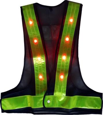 Gilet de sécurité LED Mizukei Bleu marine LED 5916521 « Kirapika Spark » Bleu/Jaune Rouge/Blanc