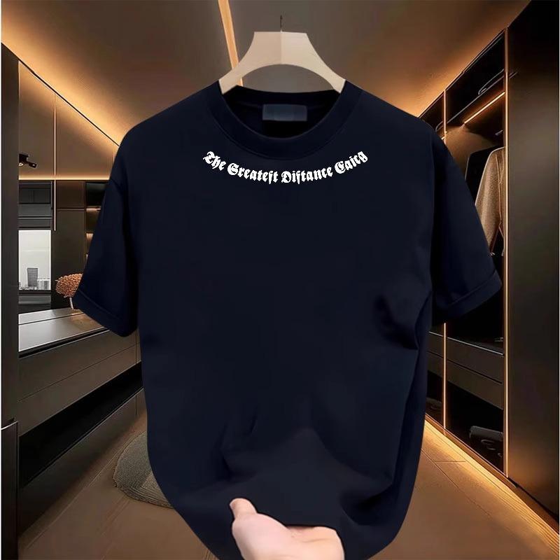 Sommer Menn Kvinner Rund Hals Kortermet Trykk T-skjorte Pustende Sportstopper