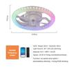 110V-240V Six Speed Adjustable Electric Ceiling Fan With Lights Bedroom RGB Silent Ceiling Fan Lamp Intelligent Dimming Restaurant Fan Lights