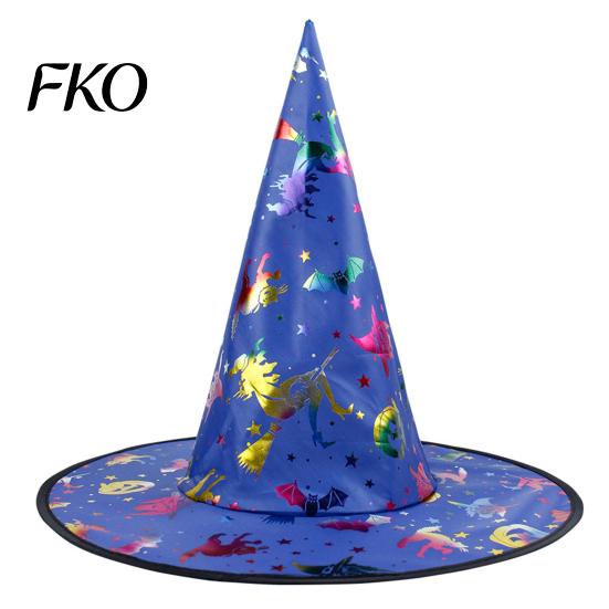 Halloween Witch Hat Wizard Hat, Adult Kids Cosplay Cone with Spider Leather Web Star Decor, Gothic Party Costume Prop, Trick or Treat Accessory