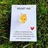 7Pcs Bunny Pocket Hug Card Positive Keepsake Card with Cute Resin Mini Bunny Emotional Support Card Gift for Friends Easter Basket Stuffers