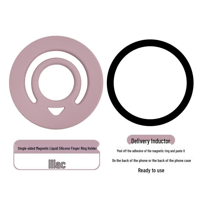 Magnetic Phone Holder with Silicone Ring Clip Single-sided Magnetic фиолетовый