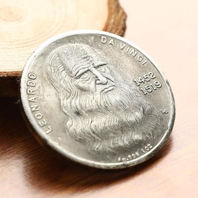 1452-1519 Da Vinci Mynt Hantverk Silver Mynt Minnessamling Mynt