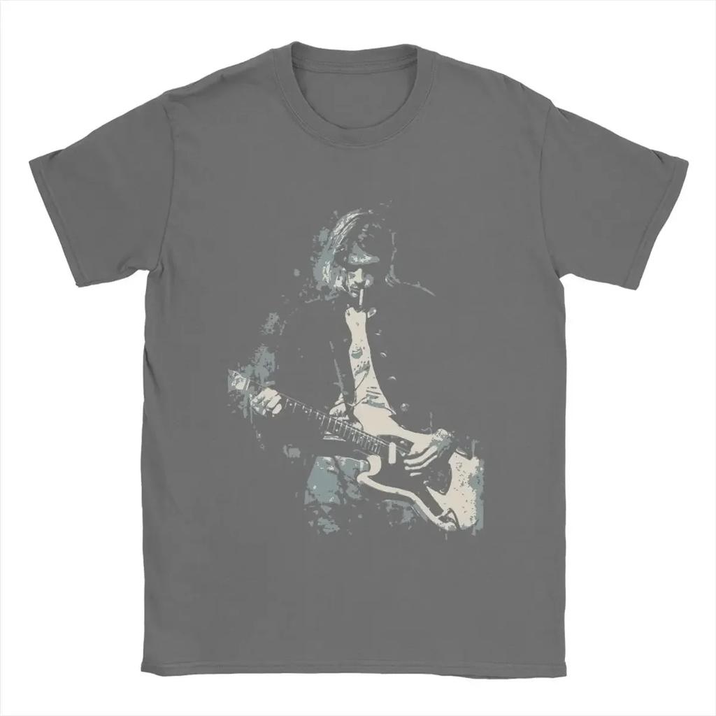 Cotton Clothes Amazing Short Sleeve Round Collar Tees Original T-Shirt Kurt Cobain Guitar  oversized graphic t shirts