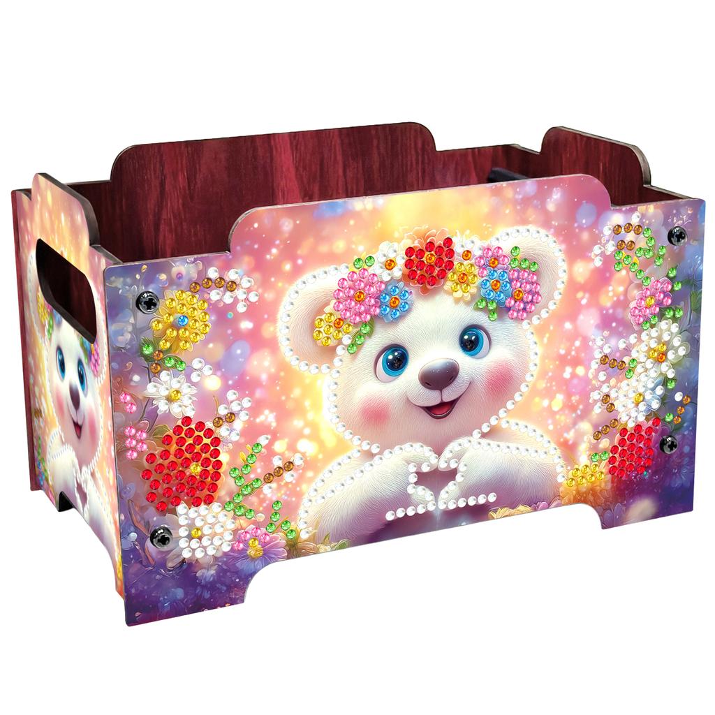 DIY Diamond Painting Rhinestones Decorative Storage Box Crystal Mosaic Storage Container Handmade Storage Clutch for Home Decor
