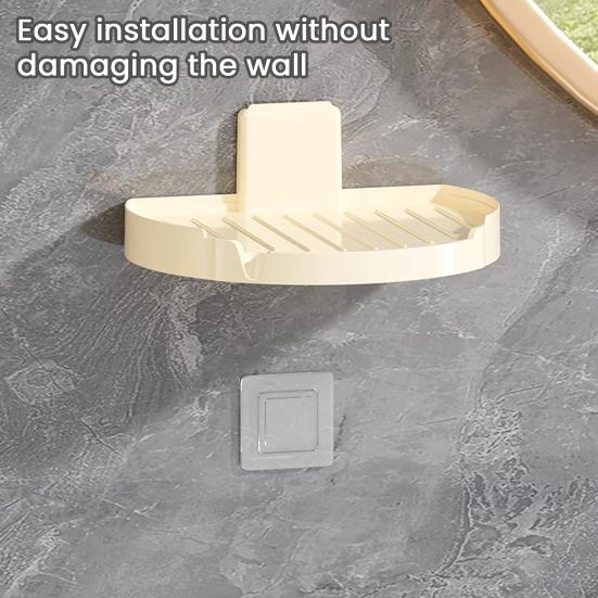 Soap Dish Cartoon Animal Design Soap Holder Drain Rack No Drill Wall Mount Bathroom Organizer Accessible Soap Container