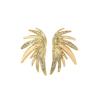 Geometric Wing Stud Earrings with Diamond Accents for Women - Elegant, Lightweight and Fashionable
