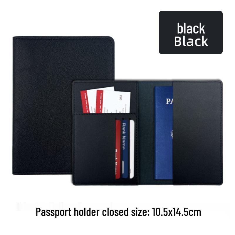 Multi-Card Slot Leather Passport Protection Book: PU Leather Multi-Functional Travel Passport Holder
