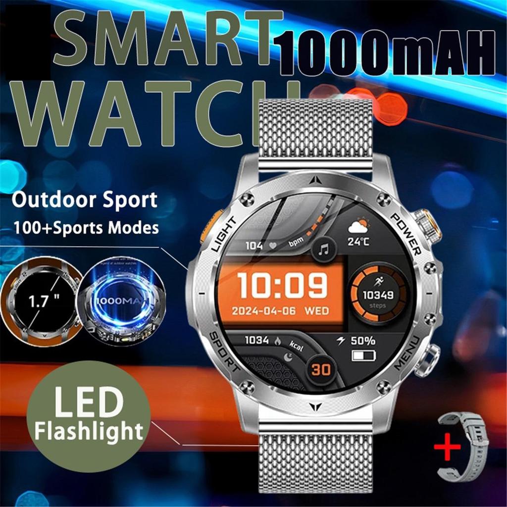 2026 Outdoor New 1000mAh Battery T-Rex 3 Military Grade Smart Watch Men IP69K Waterproof GPS HD Bluetooth Call 100 Sports Watch