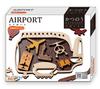 HANAYAMA Katsunou Airport Wooden A Puzzle To Fit Together 9 Pieces of Various Puzzle Shapes.