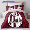 Bologna Fc Custom Name Pattern Bedding Quilt Set Quilt Cover Pillowcase Home Birthday Gift(1 * duvet cover + 2 * pillowcase, without core)