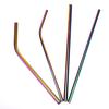Rainbow Straws Stainless Steel Drinks Straw Metal Drinking Cleaner Reusable Barr