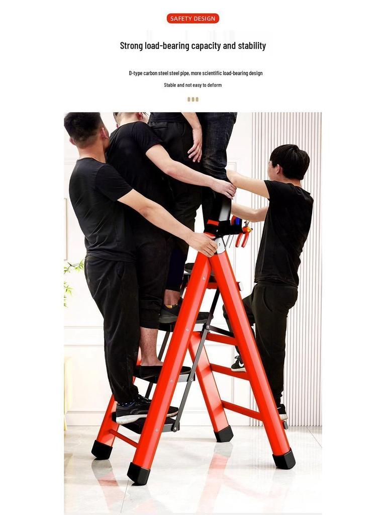 Portable Multifunctional Indoor A-Frame Ladder - 4/5 Step, Folding, Thickened, Telescopic, Mobile