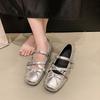 Fashion New Cross Buckle Strap Women Mary Jane Shoes Fashion Butterfly-knot Internal Elevation Shoes Ladies Concise College Style Shoes
