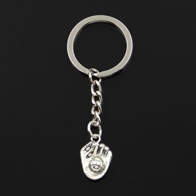 Mode Baseball Handschuh 20x14mm Anhänger 30mm Schlüssel Ring Metall Kette Bronze Silber Farbe Männer Auto Halter geschenk Souvenirs Schlüsselbund