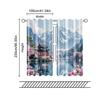 Set Of 2 Filtering Curtains Excluding Rods Non Movable Without Batteries Cherry Blossom Mountain Use Bedrooms Curtain Polyester Ideal For Master