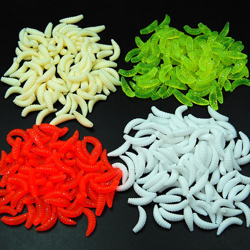 Fishing Lures Fulljion 10/50100 Pcs Lifelike Smell Glow Soft Bait Fishing Hobby