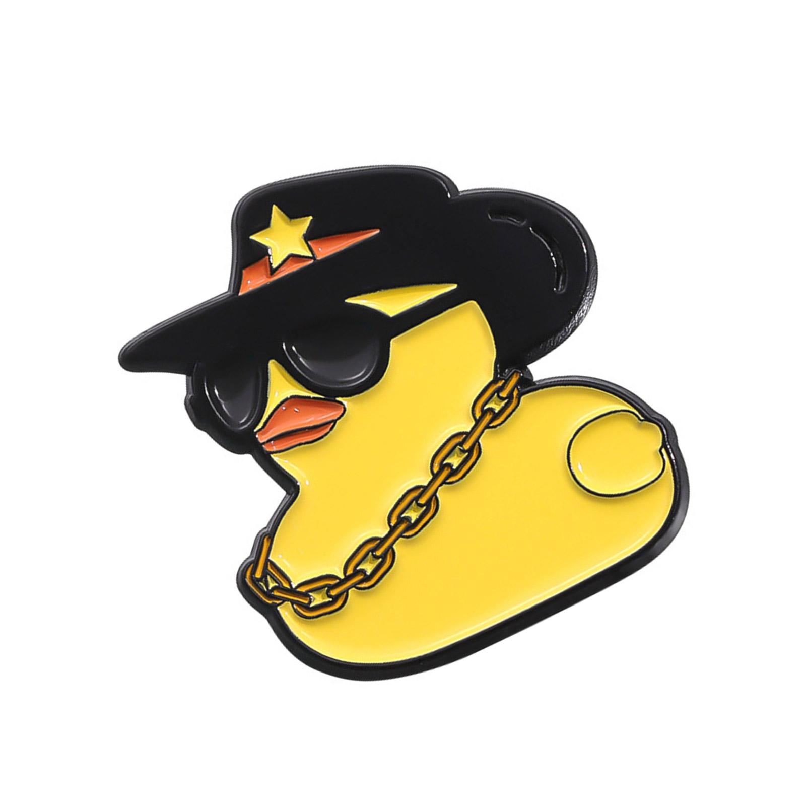 

Очаровательная металлическая брошь с дизайном утки, забавная брошь-утенок, креативный значок-пин, идеально подходит для добавления нотки причудливости A