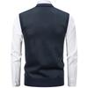 Men's Winter Fleece-Lined Plaid Vest, Pullover, Loose-Fitting Men's Sleeveless Sweater Vest