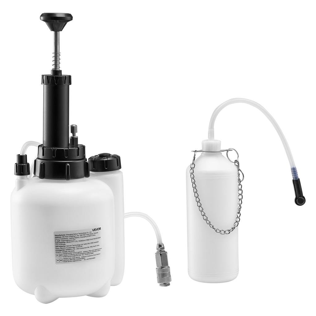 Brake Bleeder Kit, 3L Manual Brake Fluid Bleeding Kit with 1L Waste Bottle & 43.2 Mm Master Cylinder Adapter, One-Person Professional Brake Fluid