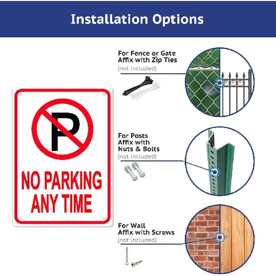 2 Pack No Parking Signs Do Not Block Driveway Signs,Unauthorized Vehicles Towed Away At Vehicle Owner's Expense Sign Easy To Tall and Read,