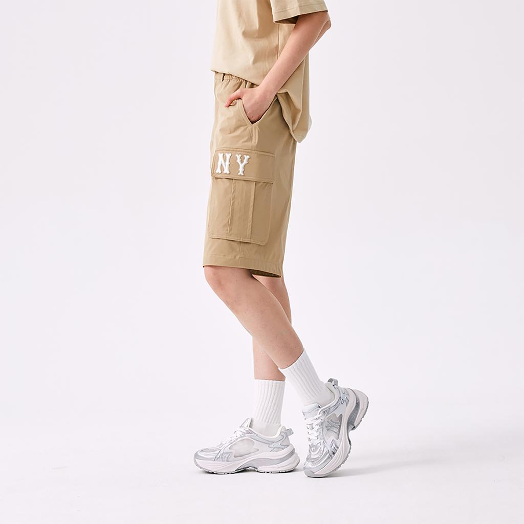 New MLB New York Yankees Basic Collection SS25 Casual Shorts Unisex Khaki 3ASMB0553-50BGS