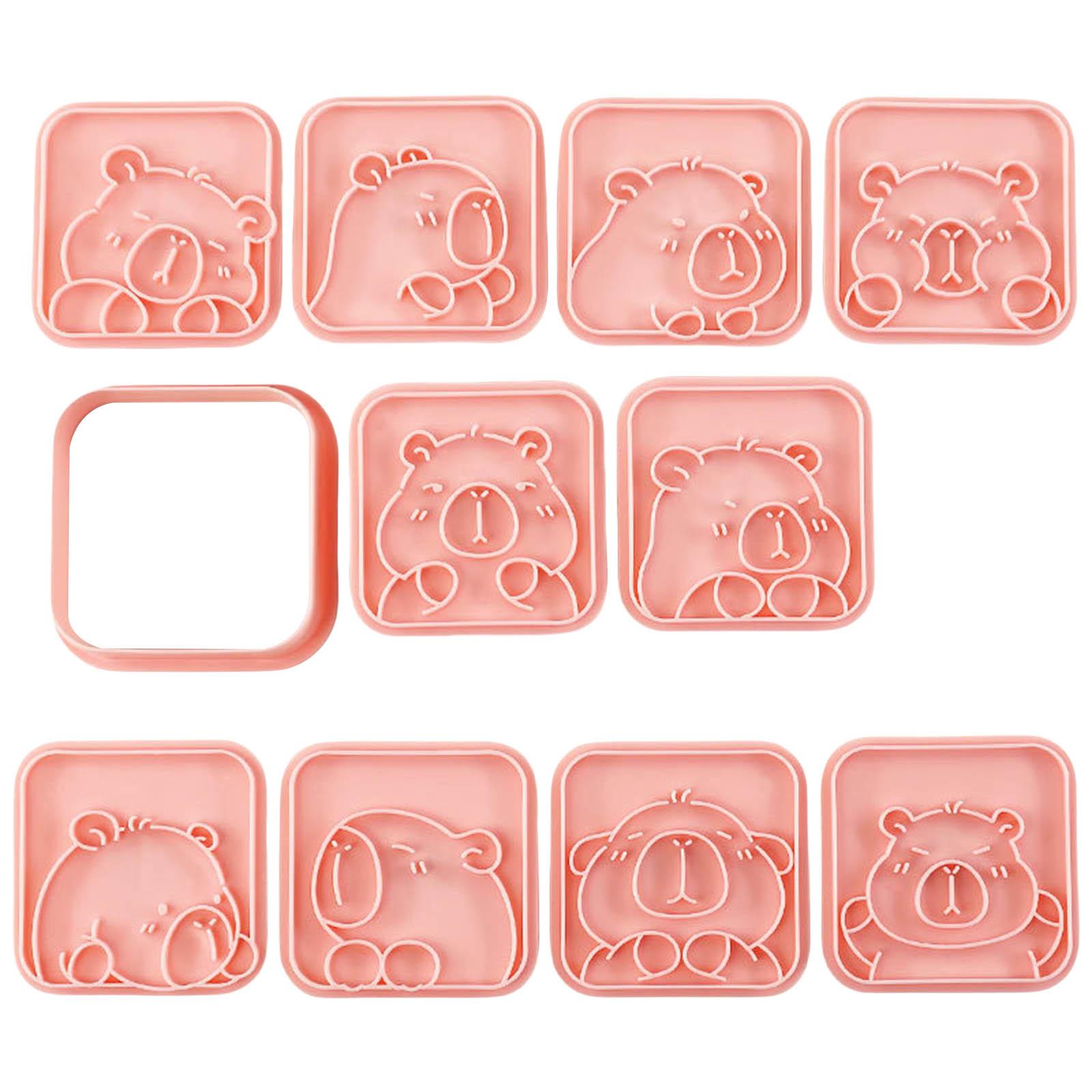 

Set Of 10 Lovely Capybara Shaped Cookie Molds Pastries Moulds Perfect For Kids Baking And Family Bonding Time