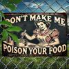 Vintage Tin Sign Don't Make Me Poison Your Food Metal Wall Art Retro Bar Kitchen Pub Garage Man Cave Home Decor