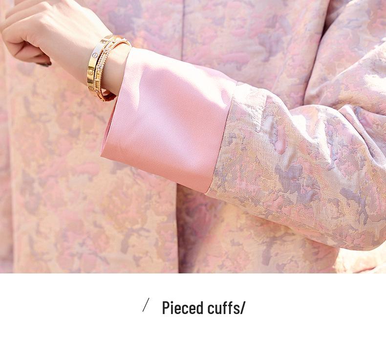 2025 Spring/Autumn Women's Chinese-Style Jacquard Coat with Frog Buttons, Stand Collar, Fashionable and Versatile (ZY8816)