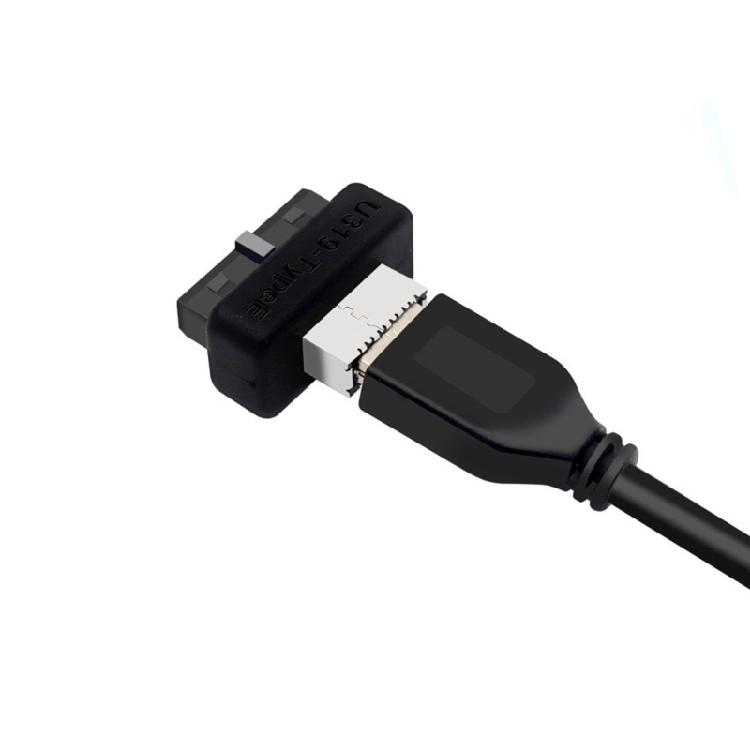 Efficient USB Front Panel Adapter for Connecting Type C Devices to 19Pin Motherboards Headers Support Win7/Win8/Win10