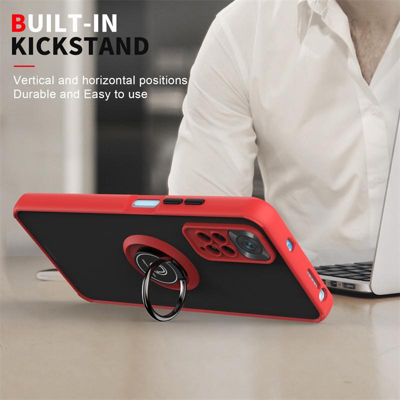 Für Xiaomi Redmi Note 11 11S Hülle Magnetischer Ring Ständer Halter Armor Handyhülle Für Redmi Note11 11E Pro 11Pro Harte PC Rückseite