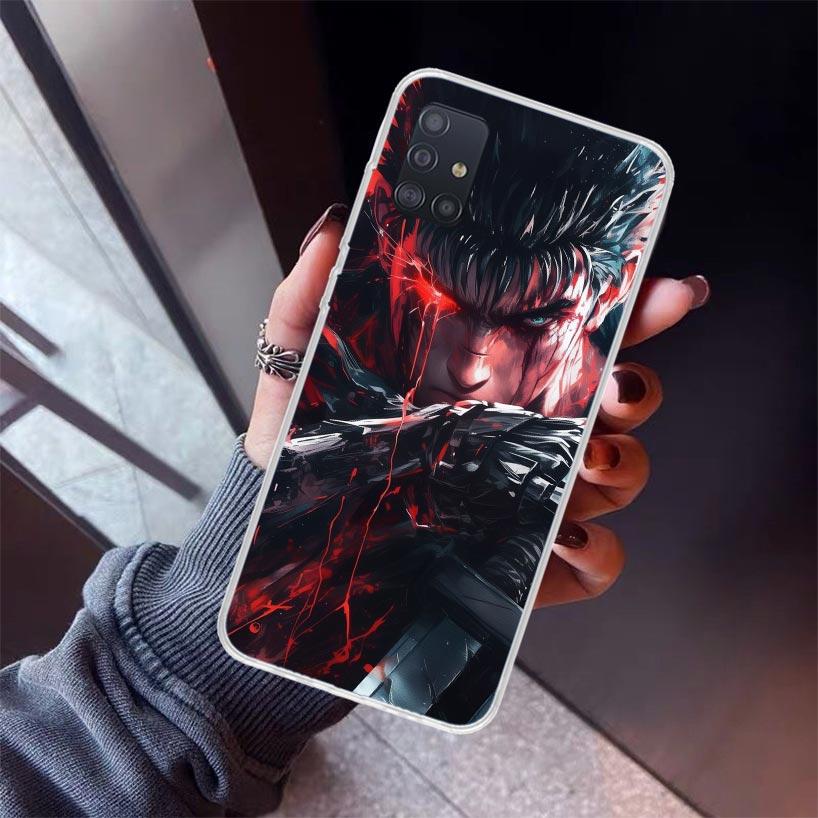 

G-Guts B-Berserks Anime Phone Case For Samsung Galaxy A52 A51 A50S A32 A22 A12 A02S A72 A71 A31 A70 A30S Note 20 Ultra 10 Plus S Samsung Note 10 Plus