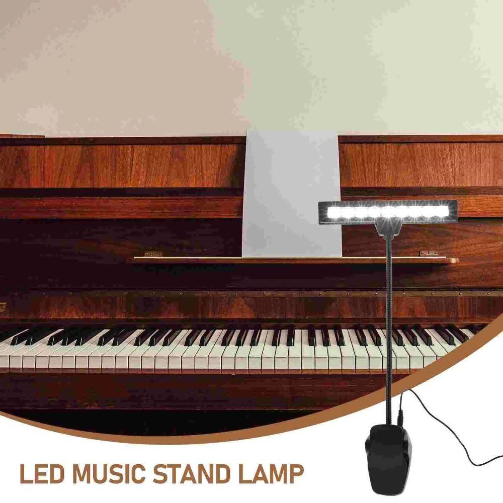 Black LED Clip Light USB Rechargeable Piano Lamp High Quality Bedroom Night Light Desktop