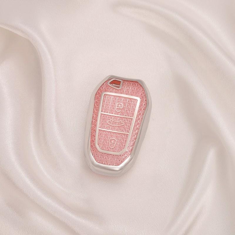 Crystal Tpu Key Case For Peugeot 208 308 508 2008 107 207 307 407 206 For Citroen C4 Remote Car Key Cover Fob Holder Accessories