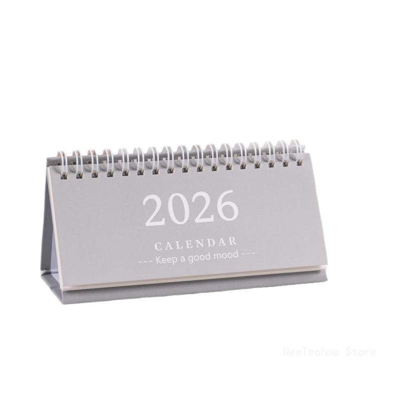 New 2026 Simple Style English Mini long style Desk Calendar Desktop Display Portable Calendar Desktop Decoration Handmade Diary