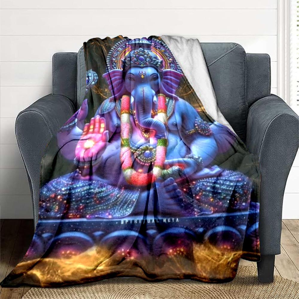 1pc Divine Statue Blanket Lightweight Flannel Blanket Throw Blanket For Sofa, Bed, Travel, Camping yy2509026195 75x90cm