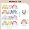 Rainbow Wall Decals Stickers Cute Self Sticky PVC 10 Sheets Colorful for Window Nursery