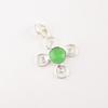 Green Cat's Eye Gemstone 925 Stamped Silver Jewelry Handmade Partywear Pendant PP-41-45