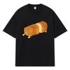 2026 Cat Bread Pattern Printed Graphic Streetwear Y2k Harajuku 100% Cotton T Shirt Casual Oversized Summer Men T-shirt