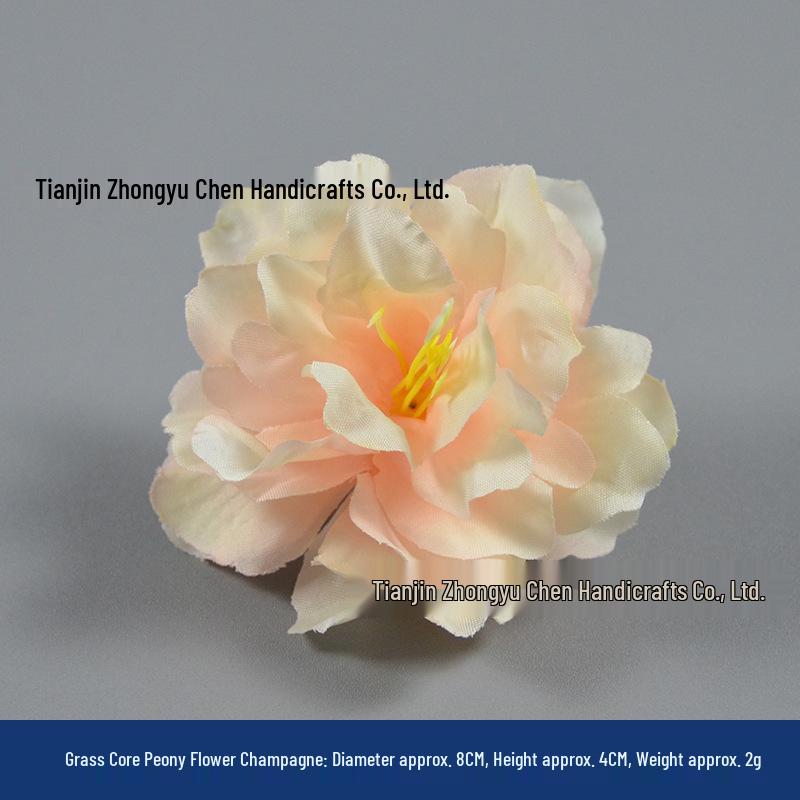 Champagne Silk Imitation Flowers for Hairpins, Hanfu Headdresses, Souvenirs, and Performance Accessories.