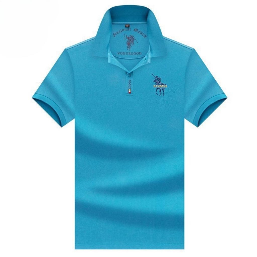 Trend Hub Polo Shirt New Men's Short-sleeved Polo Shirt Mens Embroidery Casual Business Polo Shirt
