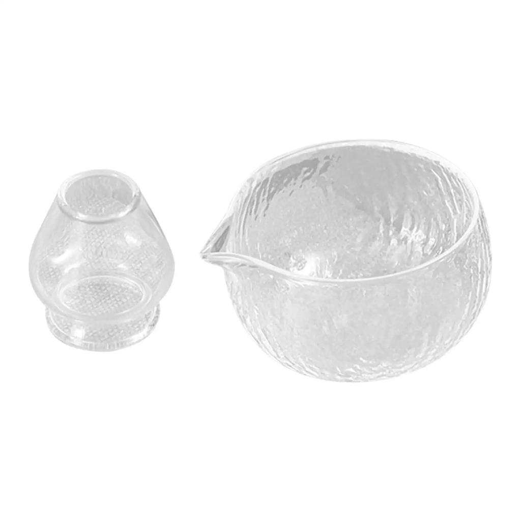 Matcha Bowl Teaware Matcha Ceremony Starter Juice Bowl with Pouring Spout Teahouse Decor Tea Tool Chasen Whisk Stand 500 ml